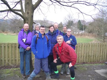 February's walkers at the car park